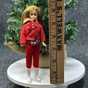 Vintage 1970 Topper Dawn Doll 3pc Outfit Shirt & Boots Marked Hong Kong P11A
